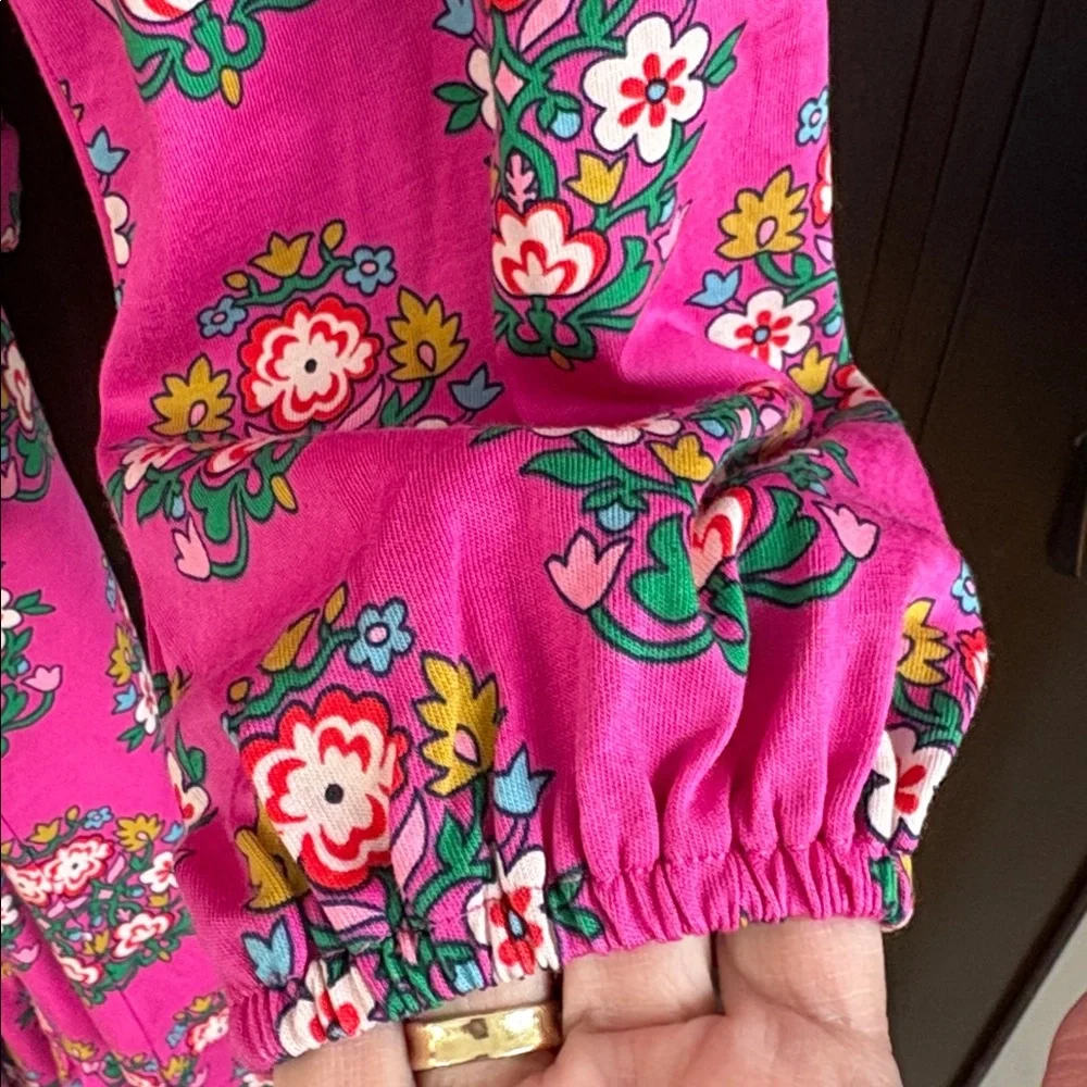 Boden Fuchsia Floral Long Sleeve Dress - Picture 11 of 16